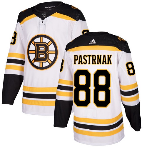 Kinder Boston Bruins Eishockey Trikot David Pastrnak #88 Authentic Weiß Auswärts